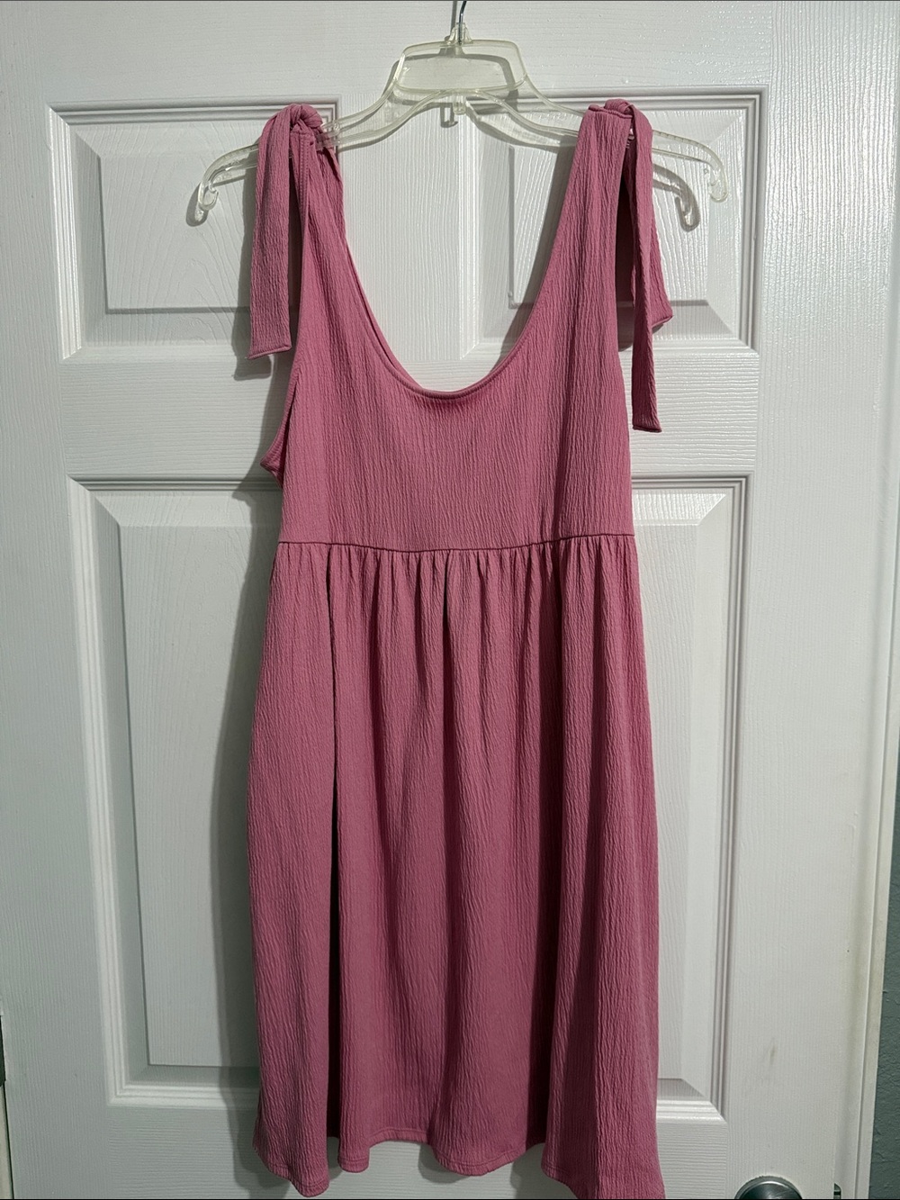 Wild Fable Pink Tie-Shoulder Swing Dress L